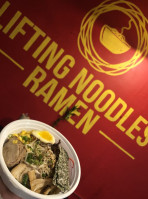 Lifting Noodles Ramen food