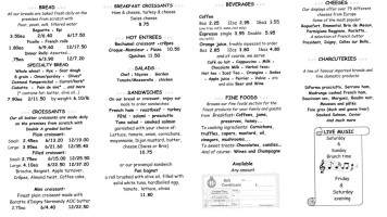 Croissan'time French Bakery menu