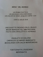 Trattoria Consolini menu