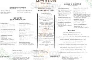 Modern Bread Bagel menu