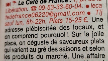 Le Cafe de France food