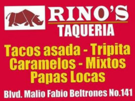 Rinos Tacos Beer outside