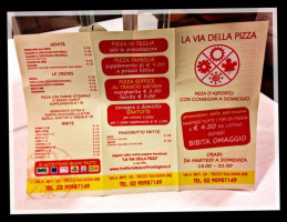 Pizzeria La Via Della Pizza menu