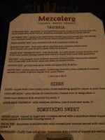Mezcalero Dtla menu