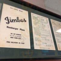 Jimbo's Hamburger Place menu