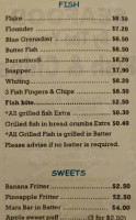 Seafood by the Yarra menu