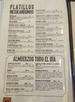 Mexikanisimo menu