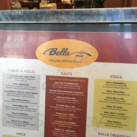 Bela Mia menu