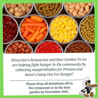 Pinocchio's And Beer Garden To Go food