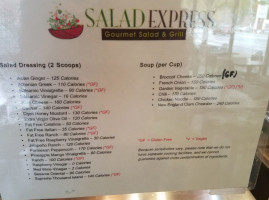Salad Express menu