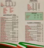A M Pizza menu