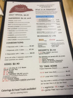 Sarah's Empanadas menu