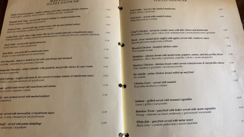 Smakosz Restaurant menu
