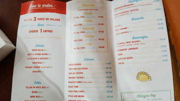 Sophie's Cuban Cuisine menu