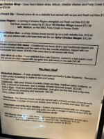 Voyageurs Cookhouse menu