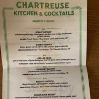 Chartreuse Kitchen menu