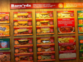 Barnrds Roast Beef Restaurant menu