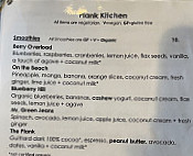 Plank Coffee menu