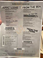 Bubba Gump Shrimp menu