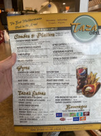 Taza Grill. menu