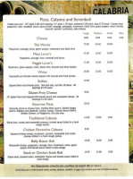 Gabby's Italian Bistro menu