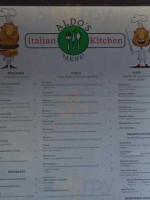 Aldo's Italian Kitchen menu