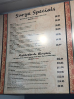 Surya Indian Kitchen N Caterers menu