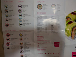 Sushigami menu