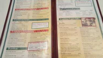Sal's Mexican Restaurant menu