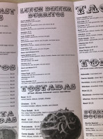 Tata's Burrito menu