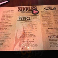 Ziffle's menu