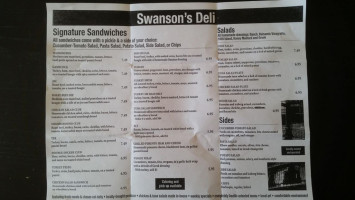 Swanson's Deli menu