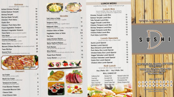 Sushi D menu
