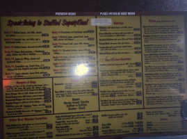 Stufy's Drive-thru menu