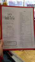 Sushi To Go menu