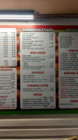 Sergio Pizzeria menu