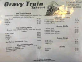 The Gravy Train Takeout Whitbourne menu