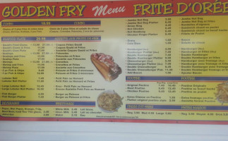 Golden Fry menu