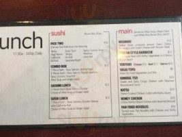 Sushi Inc menu
