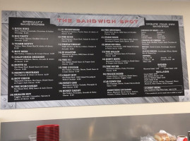 The Sandwich Spot menu