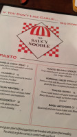 The Saucy Noodle menu