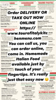 Tour Of Italy menu