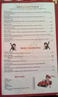 Betty Boops Diner menu