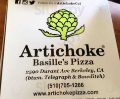 Artichoke Basille's Pizza inside