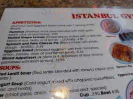 Istanbul Gyro Kebab menu