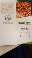 Thai Chili Express menu