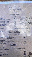 Rúa Café menu