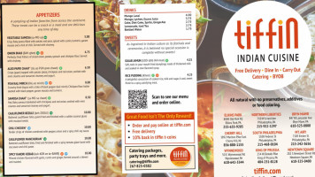Tiffin Indian Cuisine Newtown Square menu