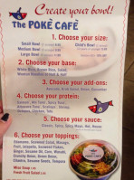 The Poke Cafe menu