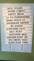 Tompkins Square Bagels menu